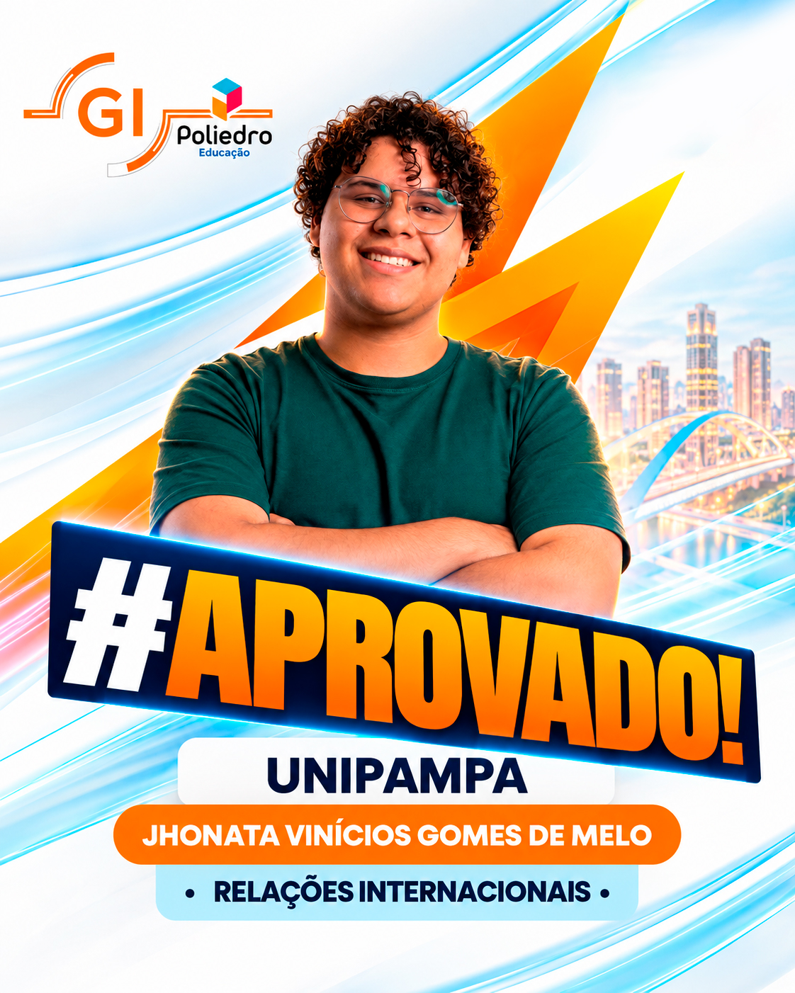 Aluno aprovado pelo GI Poliedro Osasco