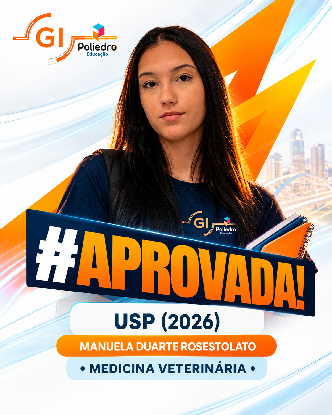 Aluna aprovada pelo GI Poliedro Osasco