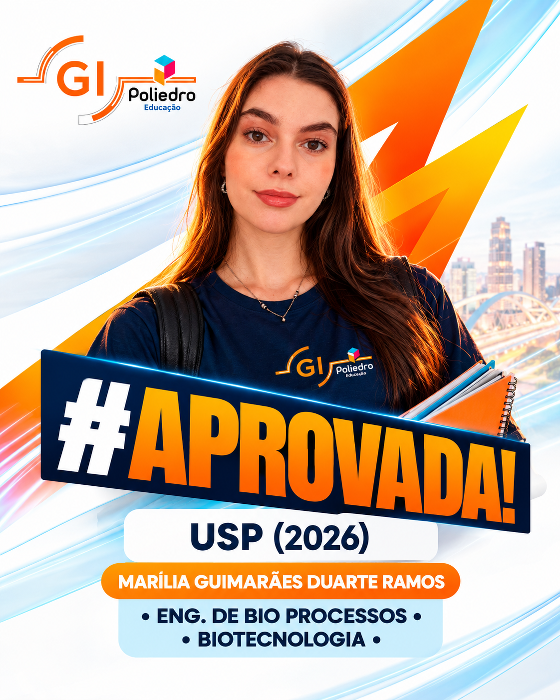 Aluna aprovada pelo GI Poliedro Osasco